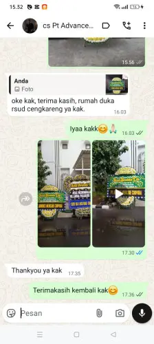 Testimonial Papan Bunga Pernikahan patia
