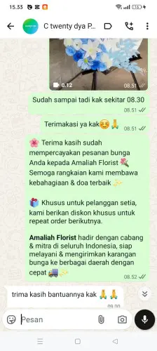 Testimonial Standing Flower patia